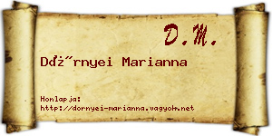 Dörnyei Marianna névjegykártya